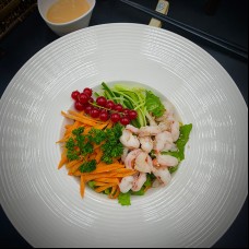 Salade au scampi avec sauce cognac