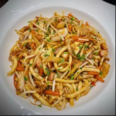 Udon sauté au lard fumé