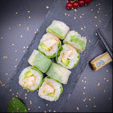 Spring roll fried shrimp concombre